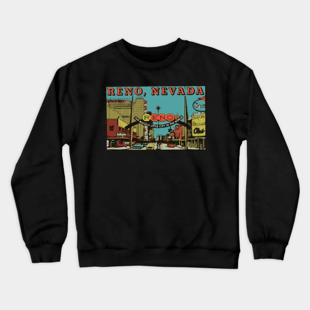 RENO, NEVADA Crewneck Sweatshirt by HAGEN